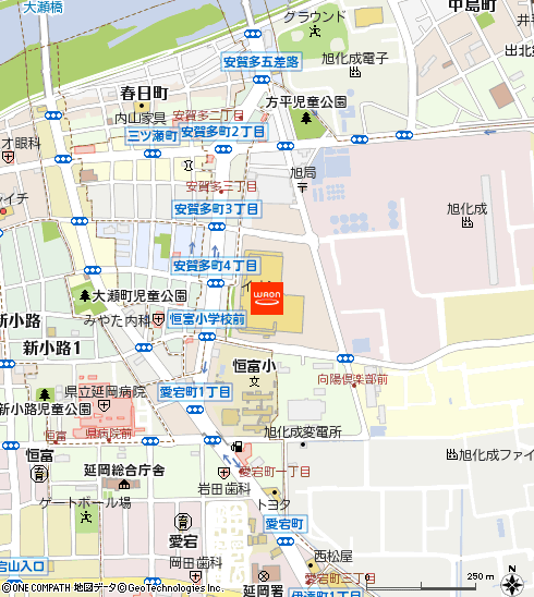 イオン延岡店付近の地図